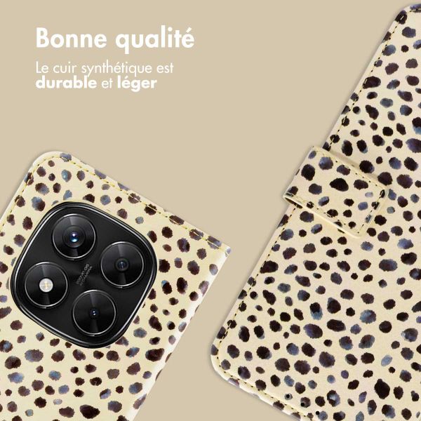 imoshion Étui de téléphone portefeuille Design Xiaomi Redmi Note 14 Pro Plus (5G) - Black And White Dots