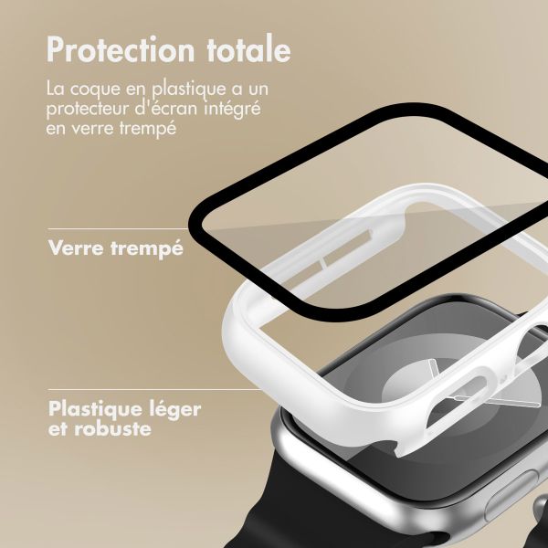 imoshion Coque rigide à couverture complète pour Apple Watch Series 4 / 5 / 6 / SE - 44 mm - Blanc