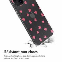 imoshion Coque design pour iPhone 13 - Dusty Rose Connected Hearts