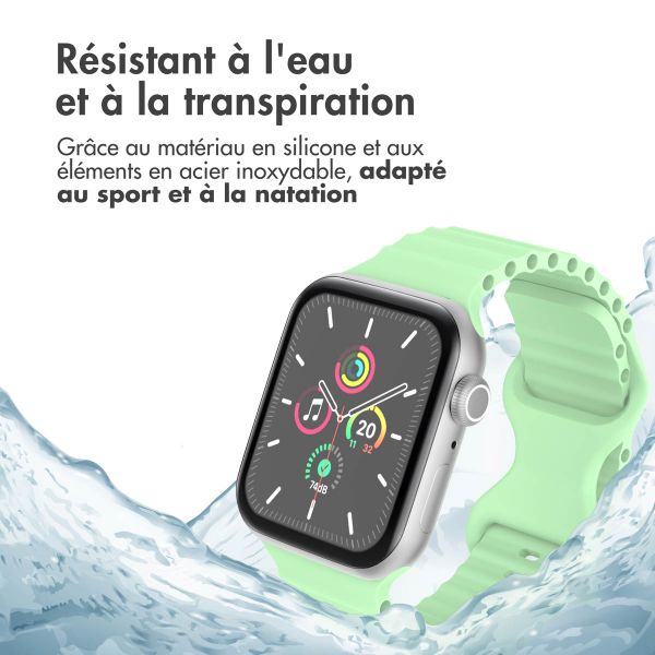 imoshion Bracelet Athletic en silicone Apple Watch Series 1 t/m 9 / SE (38/40/41 mm) | Series 10 / 11 (42 mm) - Vert menthe