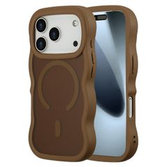 Selencia Coque arrière Wavy avec MagSafe Apple iPhone 17 Pro - Mocha Brown