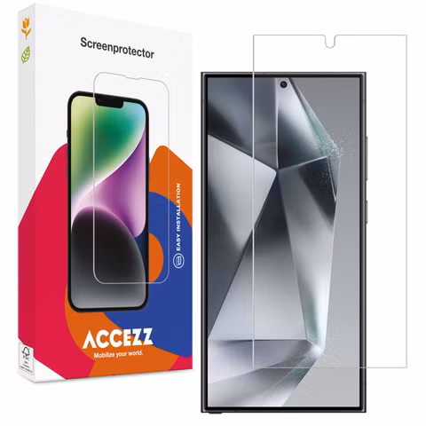 Accezz Protection d'écran en verre trempé Samsung Galaxy S24 Ultra - Transparent 