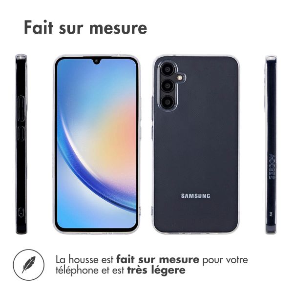 Accezz Coque Clear 100% recyclée Samsung Galaxy A34 (5G/4G) - Transparent