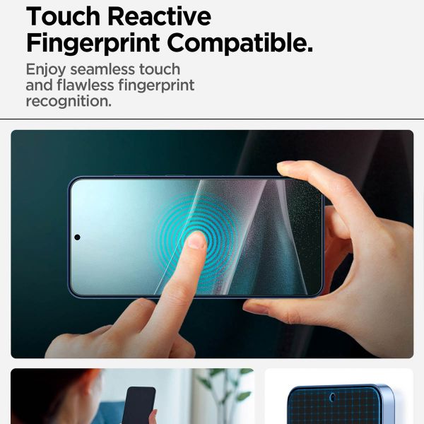 Spigen EliteShield EZ Fit avec plateau d'installation - 1 pack Samsung Galaxy S25