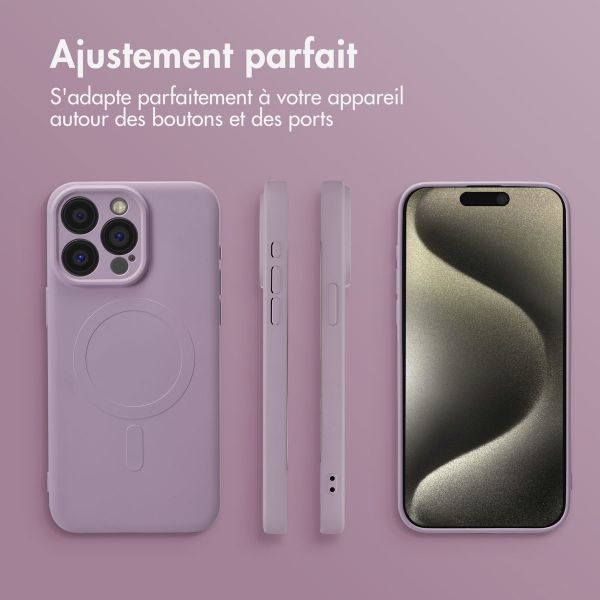 imoshion Coque Couleur avec MagSafe iPhone 15 Pro Max - Violet