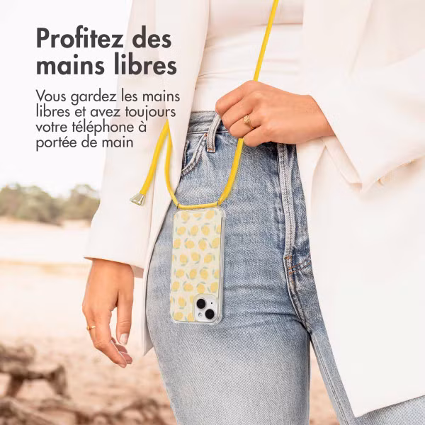 imoshion Coque Design avec cordon Apple iPhone 15 - Citrus Dream