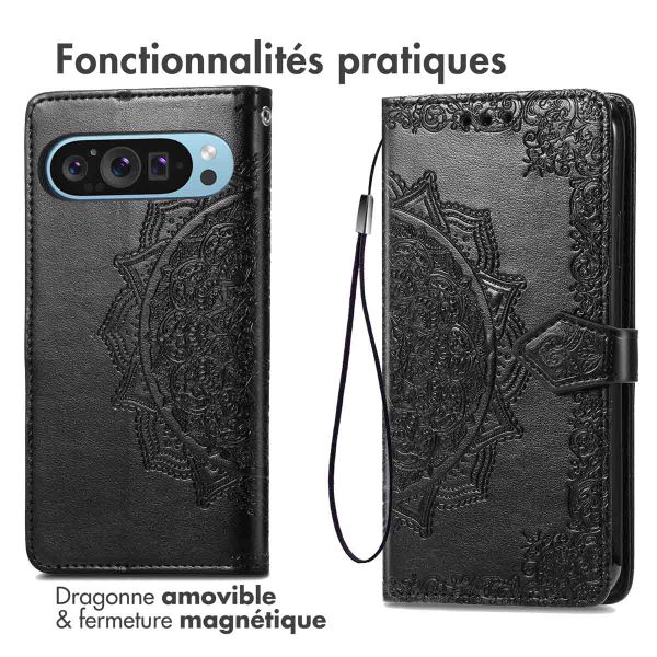 imoshion Etui de télephone Mandala Google Pixel 9 Pro XL - Noir