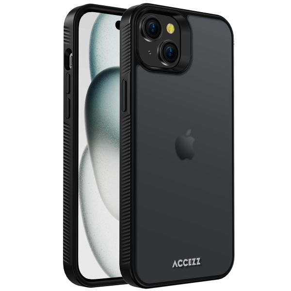 Accezz Coque Givrée Robuste Apple iPhone 15 Plus - Noir