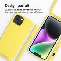 imoshion Coque en silicone avec cordon iPhone 14 - Jaune