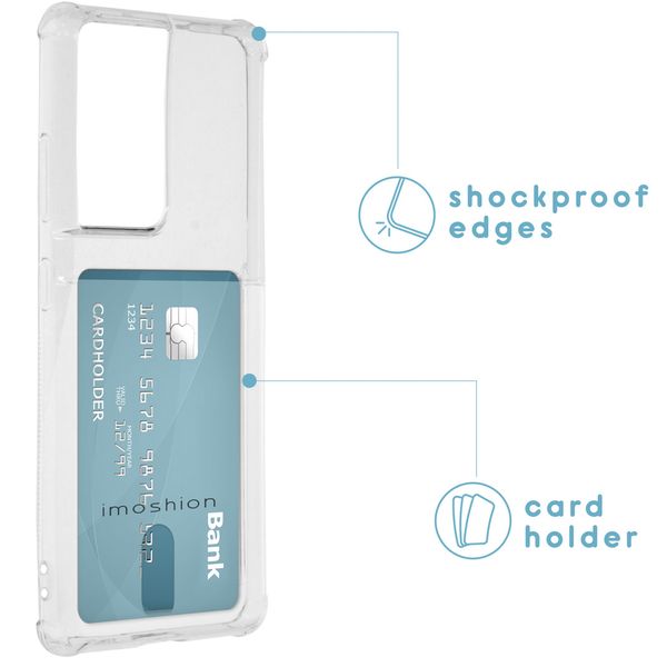 imoshion Coque silicone avec support de passe Samsung Galaxy S21 Ultra - Transparent