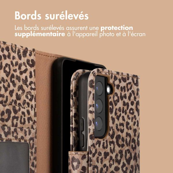 imoshion Étui de téléphone portefeuille Design Samsung Galaxy S22 - Leopard Mood