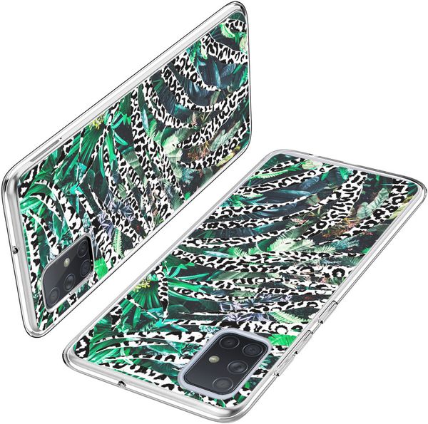 imoshion Coque Design Galaxy A71 - Jungle - Blanc / Noir / Vert