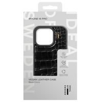 iDeal of Sweden Coque Vegan Leather Apple iPhone 16 Pro Max - Black Croco