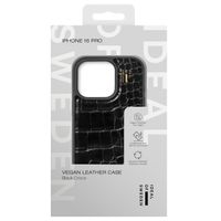 iDeal of Sweden Coque Vegan Leather iPhone 16 Pro Max - Black Croco