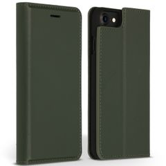 Accezz Étui de télephone Slim Folio en cuir de qualité supérieure Apple iPhone SE (2022 / 2020) / 8 / 7 / 6(s) - Vert