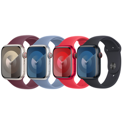 Apple 4 pack Bracelet Sport pour Apple Watch | 44/45/46/49 mm - Taille S/M - Mulberry / Winter Blue / (Product)RED / Midnight