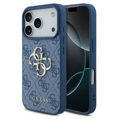 Guess Coque 4G Metal Logo Backcover Apple iPhone 17 Pro Max - Bleu