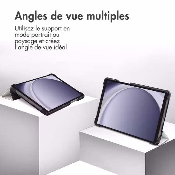 imoshion Coque tablette Design Trifold Samsung Galaxy Tab A11 / A9 8.7 pouces - White Marble