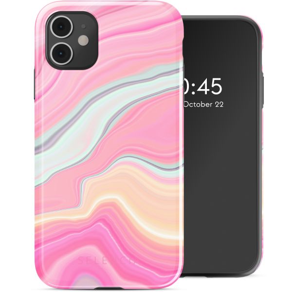 Selencia Coque arrière Vivid Tough iPhone 11 - Pastel Lipstick Marble