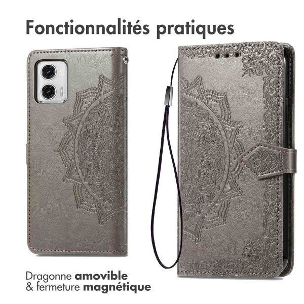imoshion Etui de télephone Mandala Motorola Moto G73 - Gris
