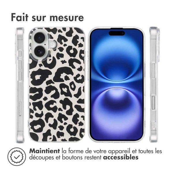 imoshion Coque Design Apple iPhone 16 - Leopard Transparent