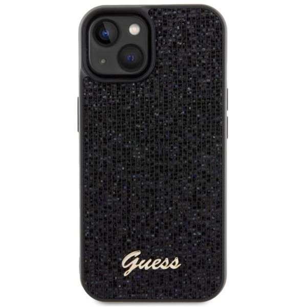 Guess Coque arrière Disco Script iPhone 15 - Noir