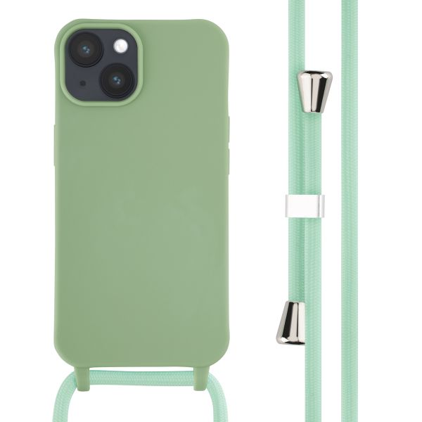 imoshion Coque en silicone avec cordon Apple iPhone 14 - Vert