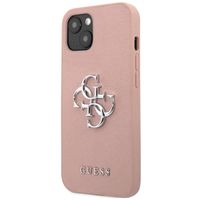 Guess Coque 4G Metal Logo Saffiano Apple iPhone 13 Mini - Rose
