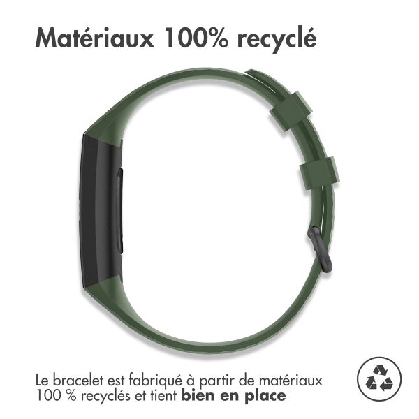 imoshion Bracelet en silicone le Fitbit Charge 3 / 4 - Vert foncé