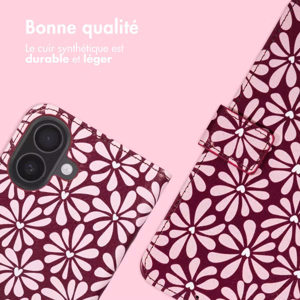 imoshion Étui de télephone portefeuille Design Apple iPhone 17 - Bloom Love Blush