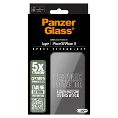 PanzerGlass Protecteur d'écran en céramique avec applicateur Apple iPhone 16