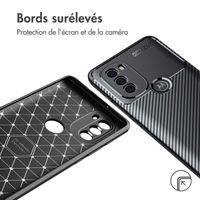 imoshion Coque silicone Carbon Motorola Moto G71 - Noir