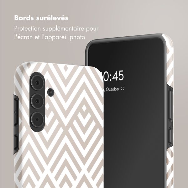 Selencia Coque arrière Vivid Samsung Galaxy A55 - Beige Zigzag