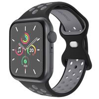 imoshion Bracelet sport⁺ Apple Watch Series 1 á 9 / SE (38/40/41 mm) | Series 10 / 11 (42 mm) - Taille S/M - Black & Anthracite