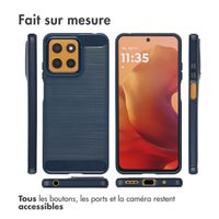 imoshion Coque Brushed Motorola Moto G15 / G15 Power - Bleu foncé