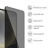 Accezz Protection d’écran en verre trempé avec filtre de confidentialité + Applicateur Samsung Galaxy S24 / S25