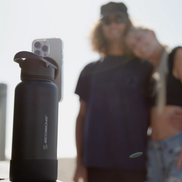 Scosche MagicMount Flask - Support téléphone - Gourde isotherme 946ML - MagSafe - Noir
