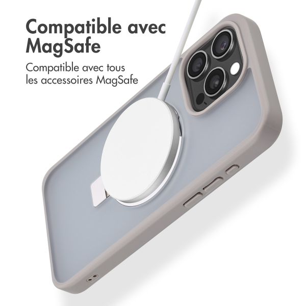 Accezz Coque Ring Stand avec MagSafe iPhone 15 Pro Max - Grey