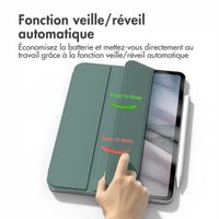 imoshion Magnetic etui de téléphone portefeuille Apple iPad 11 (2025) 11 pouces A16 / iPad 10 (2022) 10.9 pouces - Vert foncé