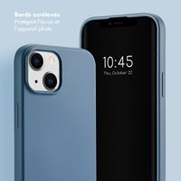 Selencia Coque avec dragonne de luxe iPhone 15 - Bleu