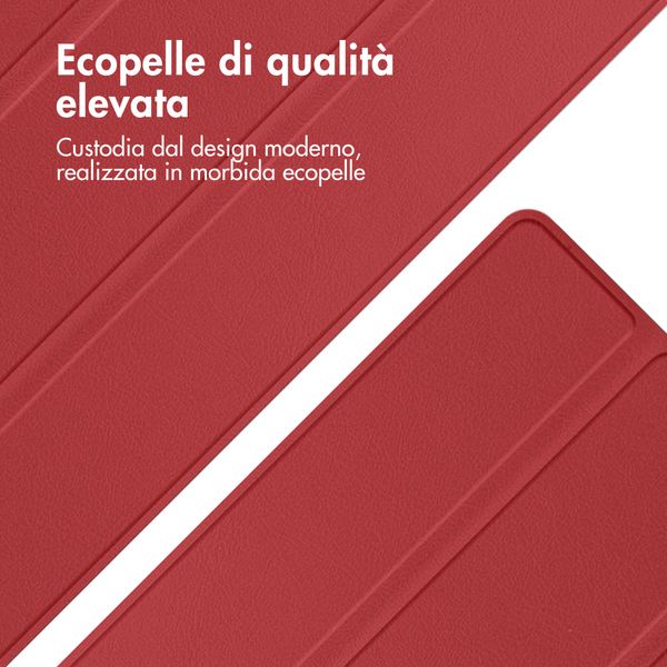 imoshion Coque tablette Trifold Apple iPad 9 (2021) 10.2 pouces / iPad 8 (2020) 10.2 pouces / iPad 7 (2019) 10.2 pouces - Rouge