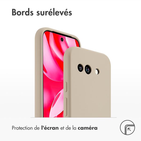 Accezz Coque Liquid Silicone Google Pixel 9A - Stone