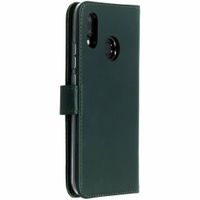 Selencia Étui portefeuille en cuir véritable Huawei P20 Lite - Vert