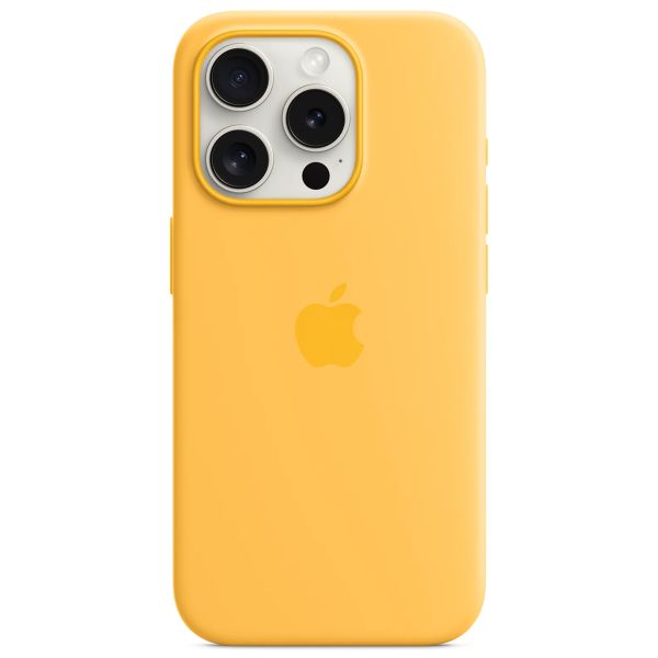 Apple Coque en silicone MagSafe Apple iPhone 15 Pro - Sunshine