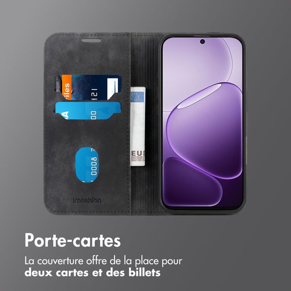 imoshion Étui de téléphone portefeuille Slim Oppo A6x (4G/5G) - Noir