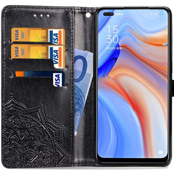 imoshion Etui de télephone Mandala Oppo Reno4 Z 5G - Noir