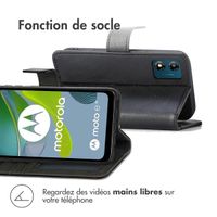 imoshion Étui de téléphone portefeuille Luxe Motorola Moto E13 - Noir