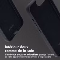 Accezz Coque arrière en cuir avec MagSafe Apple iPhone 16e - Onyx Black