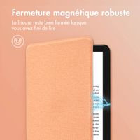 imoshion Étui de liseuse portefeuille Canvas Sleepcover Amazon Kindle (2024) / Amazon Kindle (2022) 11th gen - Peach