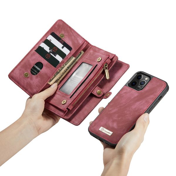 CaseMe Etui de téléphone de luxe en cuir deux iPhone 12 Pro Max